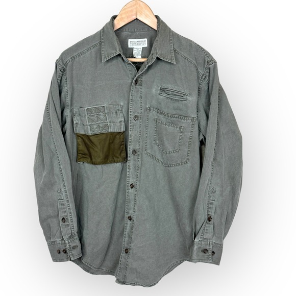 Banana Republic Other - Banana Republic Vintage Safari Travel Shirt Mens S Utility Workwear Patch Pocket